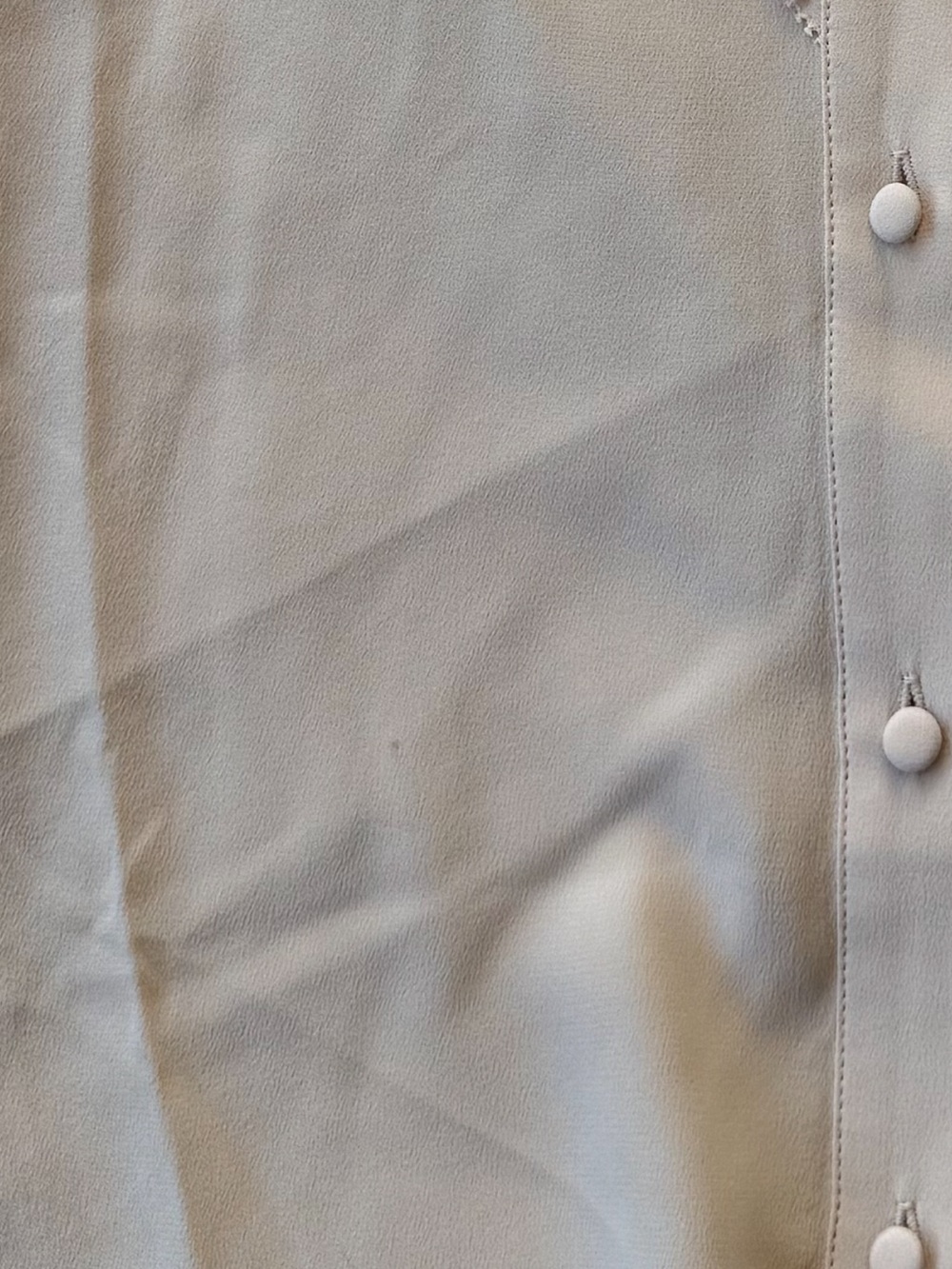Sezane 100% Silk Ruffle Button Down Blouse Light Pink sz 36 - Picture 7 of 7